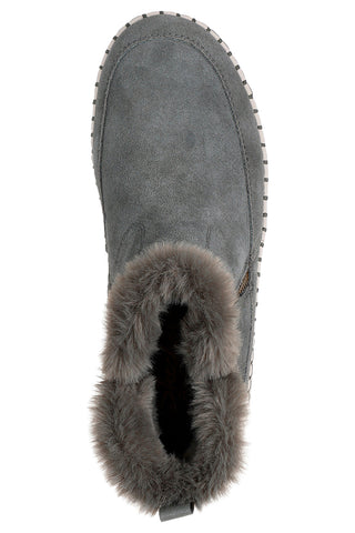 Sive usnjene gležnarje s krznom in Memory Foam Skechers Wilshire Blvd Fresh Zip