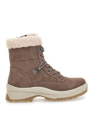 Taupe škornji z toplim notranjim delom Altemberg SN2410262