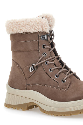 Taupe škornji z toplim notranjim delom Altemberg SN2410262