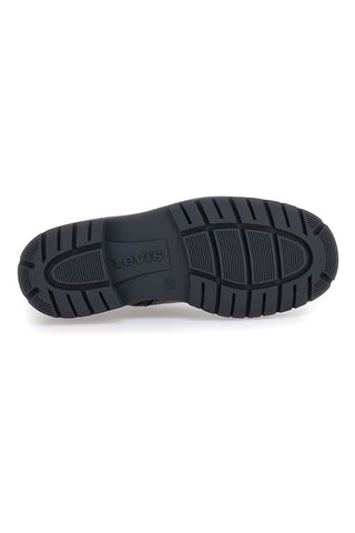 Črni platformski čevlji z zadrgo na strani in logotipom Levi's VCOO0021S
