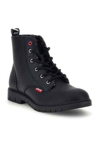 Anfibi Neri con Lacci e Suola Carrarmato Levi's Pasadena VPHI0098S