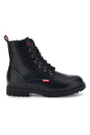 Anfibi Neri con Lacci e Dettagli Rossi Levi's Catherine VPHR0094S