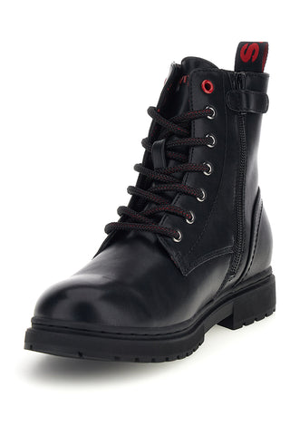 Anfibi Neri con Lacci e Dettagli Rossi Levi's Catherine VPHR0094S