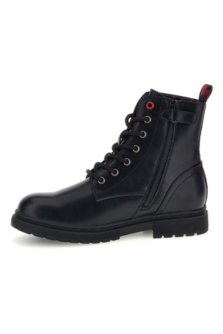 Anfibi Neri con Lacci e Dettagli Rossi Levi's Catherine VPHR0094S