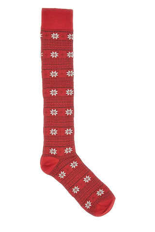 Rdeče nogavice do kolen, ena velikost Crazy Socks 011
