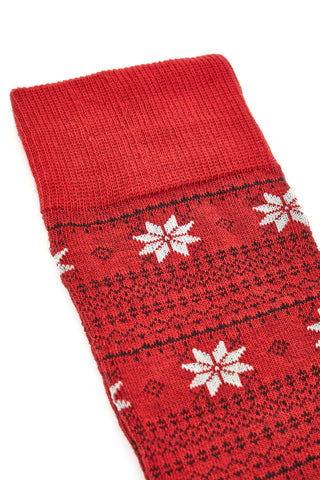Rdeče nogavice do kolen, ena velikost Crazy Socks 011