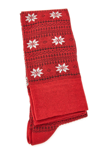 Rdeče nogavice do kolen, ena velikost Crazy Socks 011