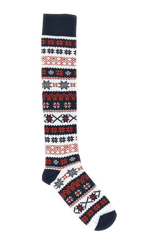 Modro-rdeče-bele nogavice enotne velikosti Natalizi Crazy Socks  012