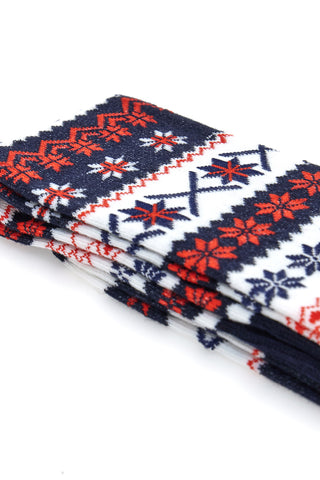 Modro-rdeče-bele nogavice enotne velikosti Natalizi Crazy Socks  012