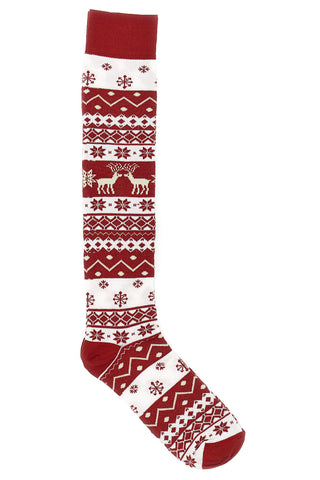 Rdeče in bele božične nogavice enotne velikosti Crazy Socks  013