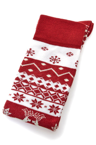 Rdeče in bele božične nogavice enotne velikosti Crazy Socks  013