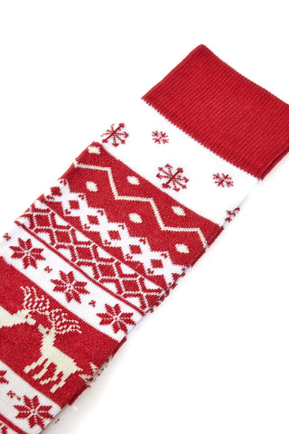 Rdeče in bele božične nogavice enotne velikosti Crazy Socks  013