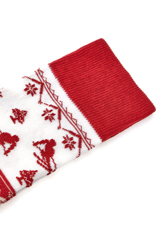 Rdeče in bele božične nogavice enotne velikosti Crazy Socks 014