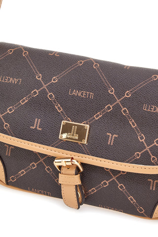 Rjava torba z zlatimi detajli Lancetti 258-5