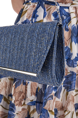 Elegantna torbica iz tkanine v barvi denim Coveri Collection 0189