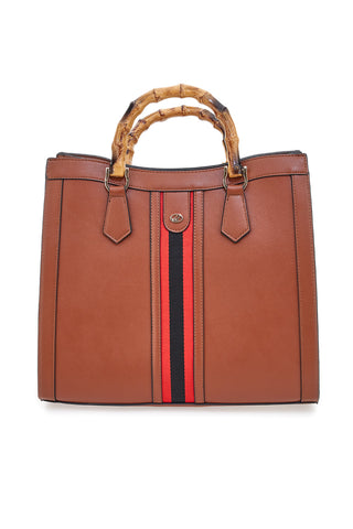 Usnjena torba z zlatimi detajli Double Check 18247-3