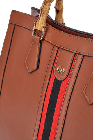 Usnjena torba z zlatimi detajli Double Check 18247-3