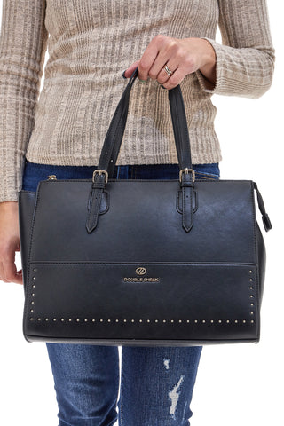 Črna torba preko ramena DOUBLE CHECK 18242-2
