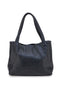 Borsa a spalla nera in vera pelle con doppio manico NEW BAG 022