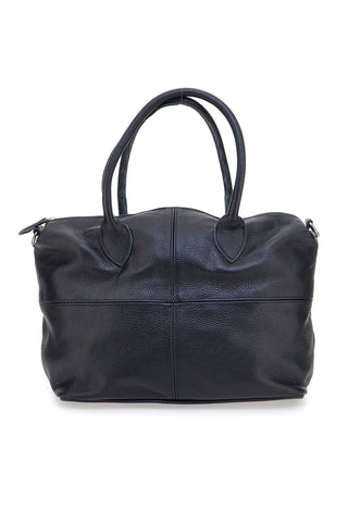 Črna torba iz pravega usnja, ročno izdelana NEW BAG 020