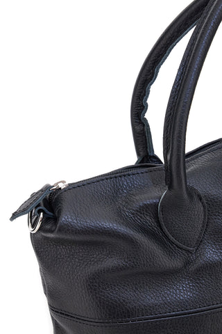 Borsa nera in vera pelle a mano NEW BAG 020