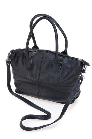 Borsa nera in vera pelle a mano NEW BAG 020