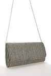 Pochette z učinkom prepletenega slame v beli in črni barvi COVERI COLLECTION 0149-H