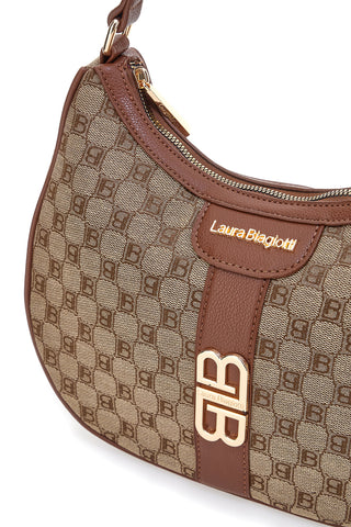 Rjava torba z logotipom in logotipom Laura Biagiotti LB25W-255-7