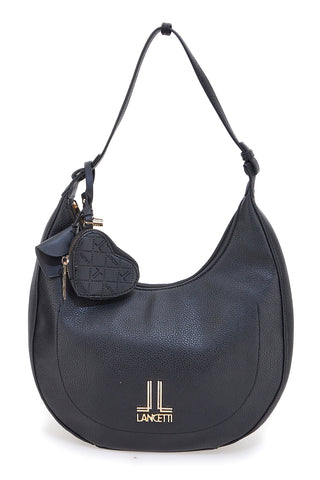 Črna torba hobo z denarnico v obliki srca Lancetti LL25W-100-3