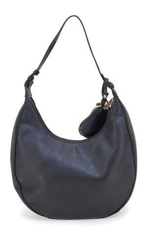Črna torba hobo z denarnico v obliki srca Lancetti LL25W-100-3