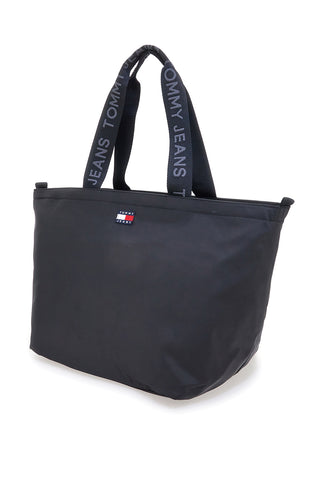 Modra nakupovalna torba iz tkanine z ročaji z logotipom Tommy Jeans Daily Tote