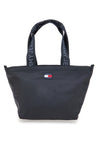 Črna mini nakupovalna torba iz tkanine z ročaji z logotipom Tommy Jeans Daily Mini Tote