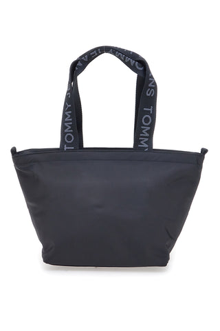 Črna mini nakupovalna torba iz tkanine z ročaji z logotipom Tommy Jeans Daily Mini Tote