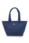 Modra mini nakupovalna torba iz tkanine z ročaji z logotipom Tommy Jeans Daily Mini Tote