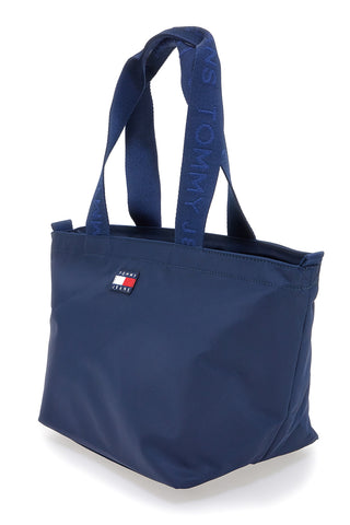 Modra mini nakupovalna torba iz tkanine z ročaji z logotipom Tommy Jeans Daily Mini Tote