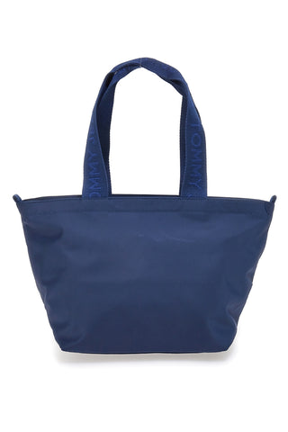 Modra mini nakupovalna torba iz tkanine z ročaji z logotipom Tommy Jeans Daily Mini Tote