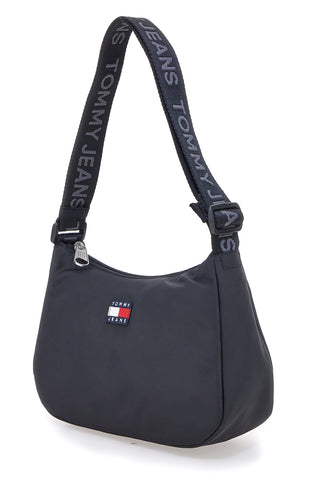 Črna torba iz tkanine z logotipom Tommy Jeans Shoulder Bag