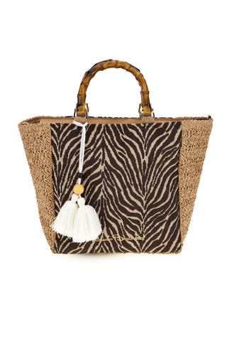 Borsa marrone fantasia con tracolla removibile Renato balestra 62001/ZAN2