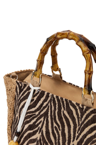 Borsa marrone fantasia con tracolla removibile Renato balestra 62001/ZAN2