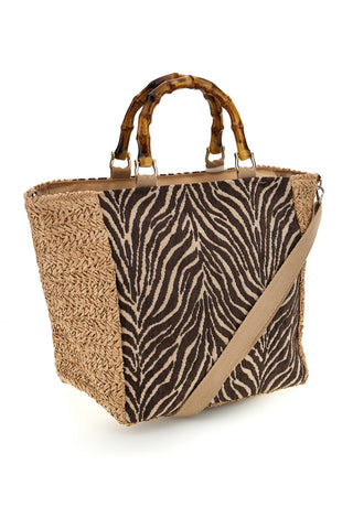 Borsa marrone fantasia con tracolla removibile Renato balestra 62001/ZAN2