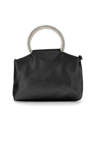 Borsa nera con manico gioiello Nbg SERA/1281