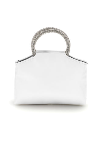Borsa bianca con manico gioiello Nbg SERA/1281