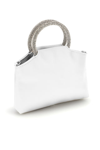 Borsa bianca con manico gioiello Nbg SERA/1281