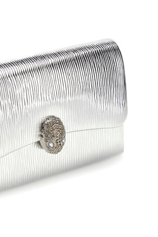 Pochette argento con fibbia gioiello Nbg SERA/3512