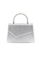 Borsa argento con texture animalier e tracolla a catena Nbg SERA/3488
