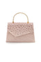 Borsa rosa con texture animalier e manico a catena Nbg SERA/3488