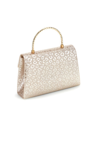 Borsa oro con texture animalier e tracolla a catenella Nbg SERA/3488