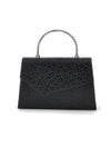 Pochette nera con texture all over e catena Nbg SERA/3488