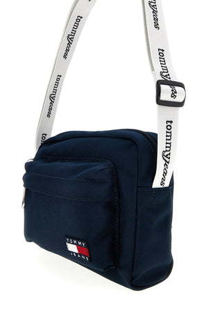 Modra torba iz blaga z logotipom Tommy Jeans Torba za ramo 18462