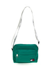 Zelena torba iz blaga z logotipom Tommy Jeans Torba za ramo 18462